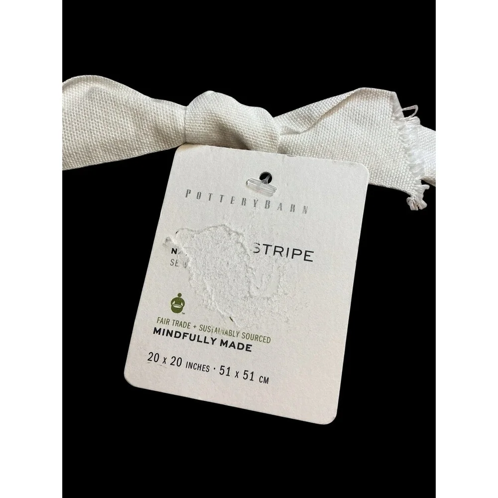 Pottery Barn  Sahara Stripe napkins set of 4 new original $40